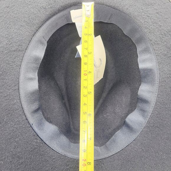 NWT Universal Thread Black 100% Polyester Standard Brim Adjustable Fedora Hat - Picture 9 of 10